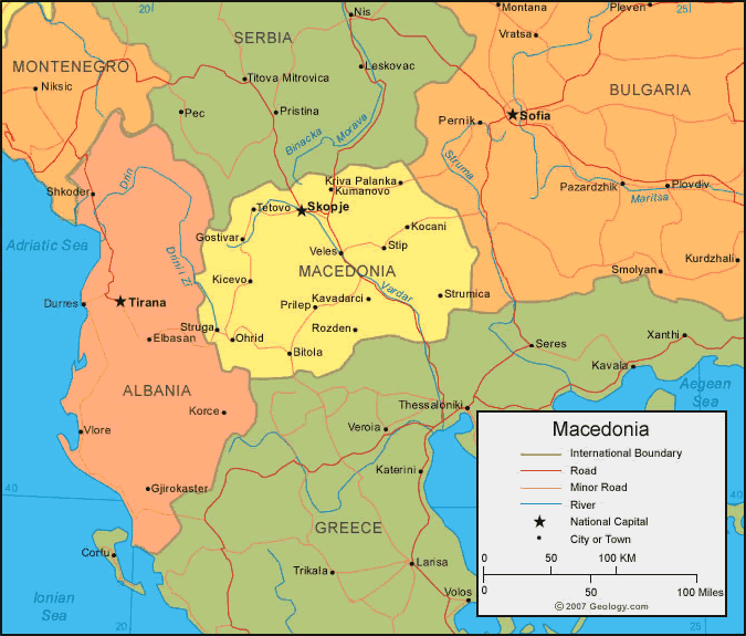 Map of Macedonia