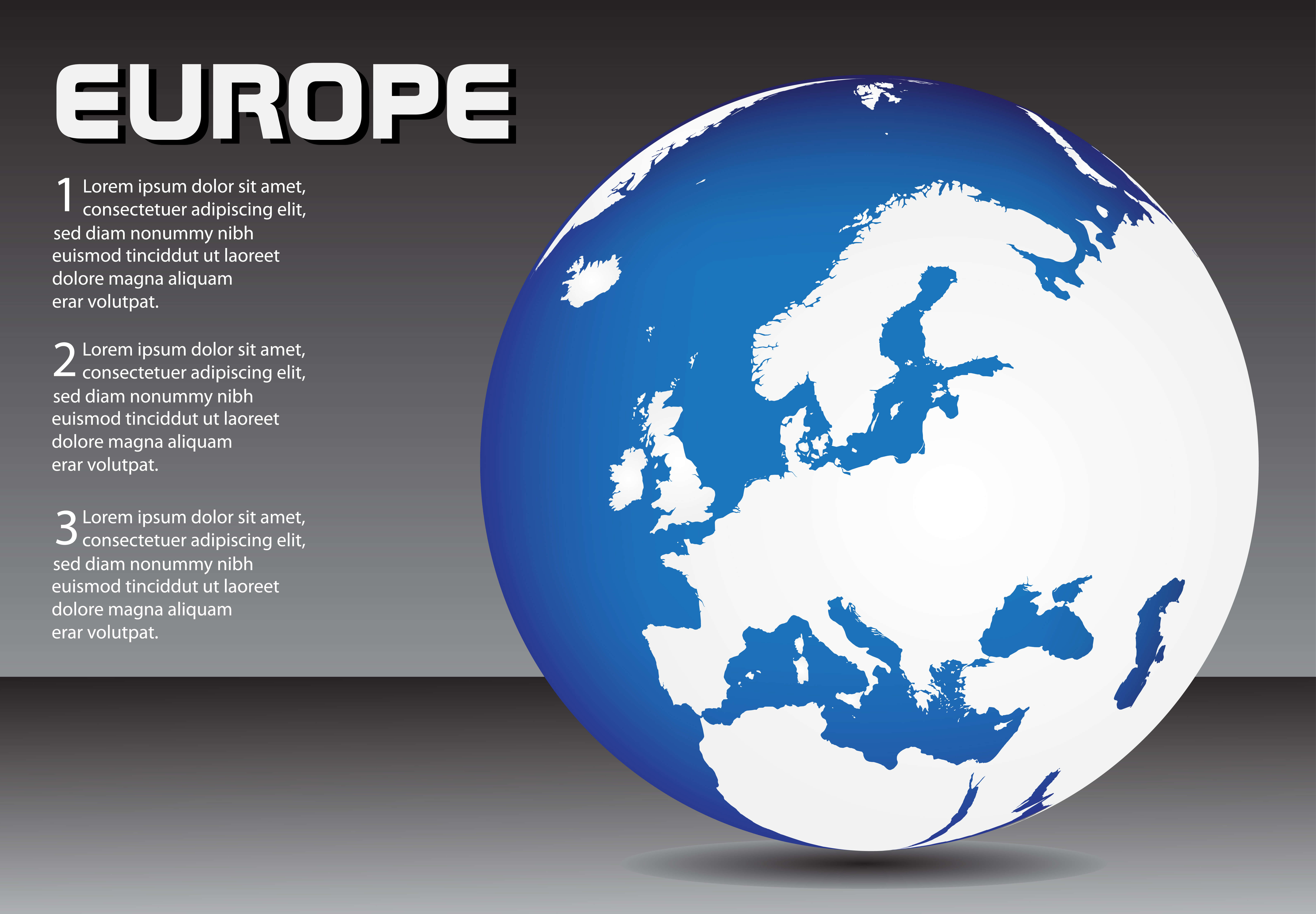 Where is located Europe in the World