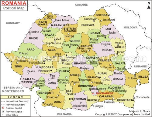 Romania Political Map