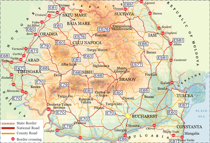 Romania Road Map