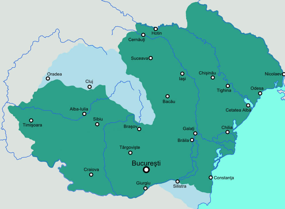 Territorial Map Changes of Romania from 1859 to 2010