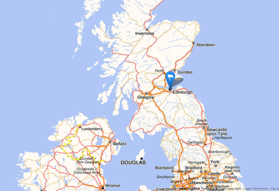 Cities Map of Scotland