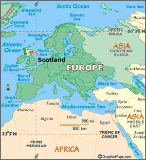 Scotland Europe Map