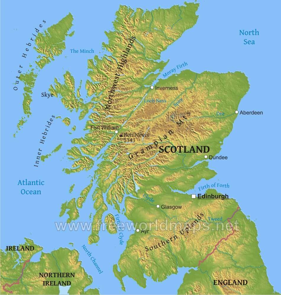 Scotland Geography Map