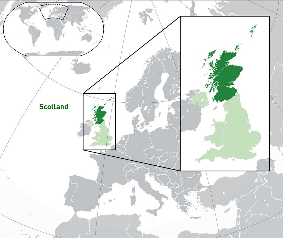 where is Scotland on the world