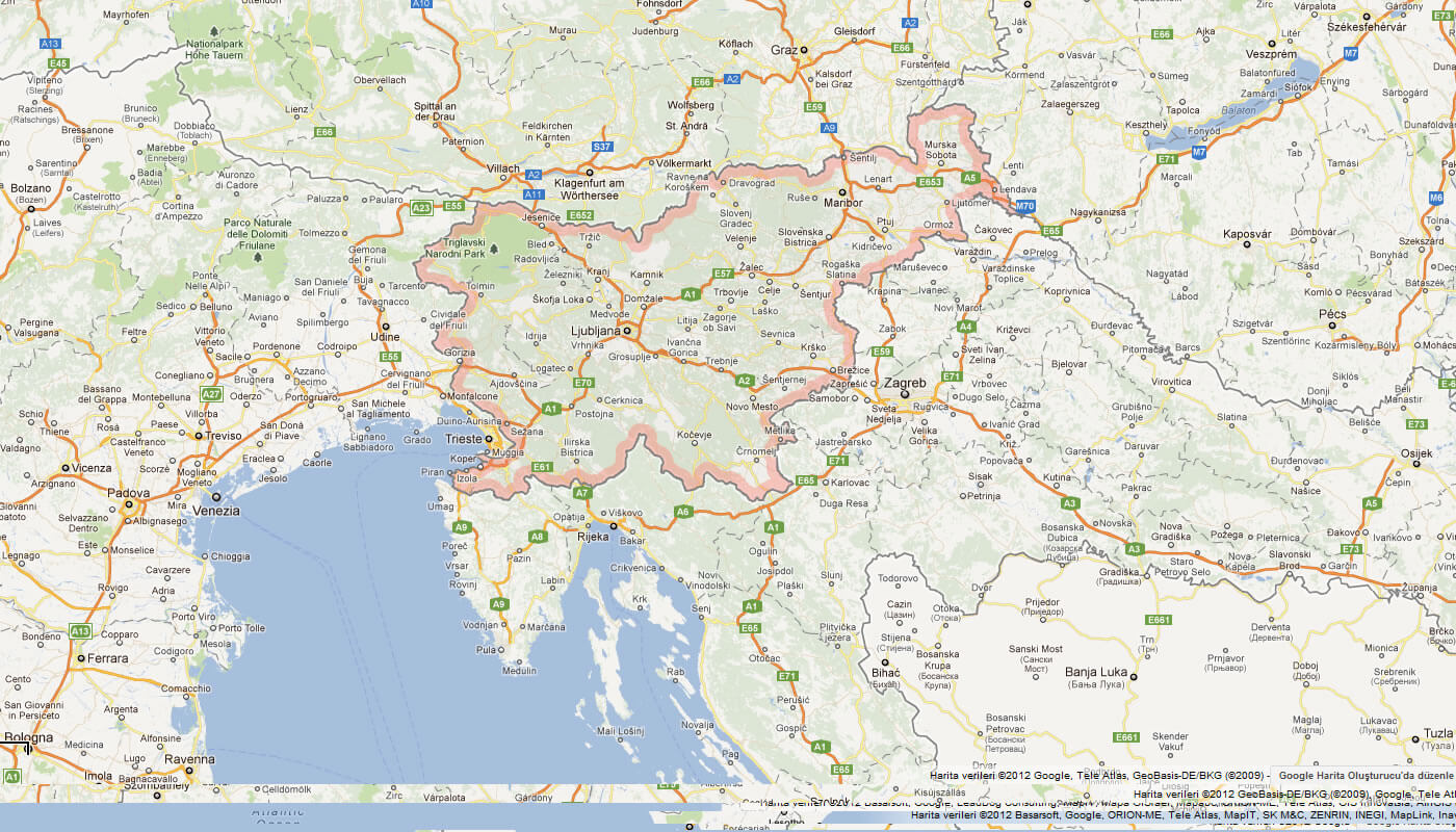 Map of Slovenia