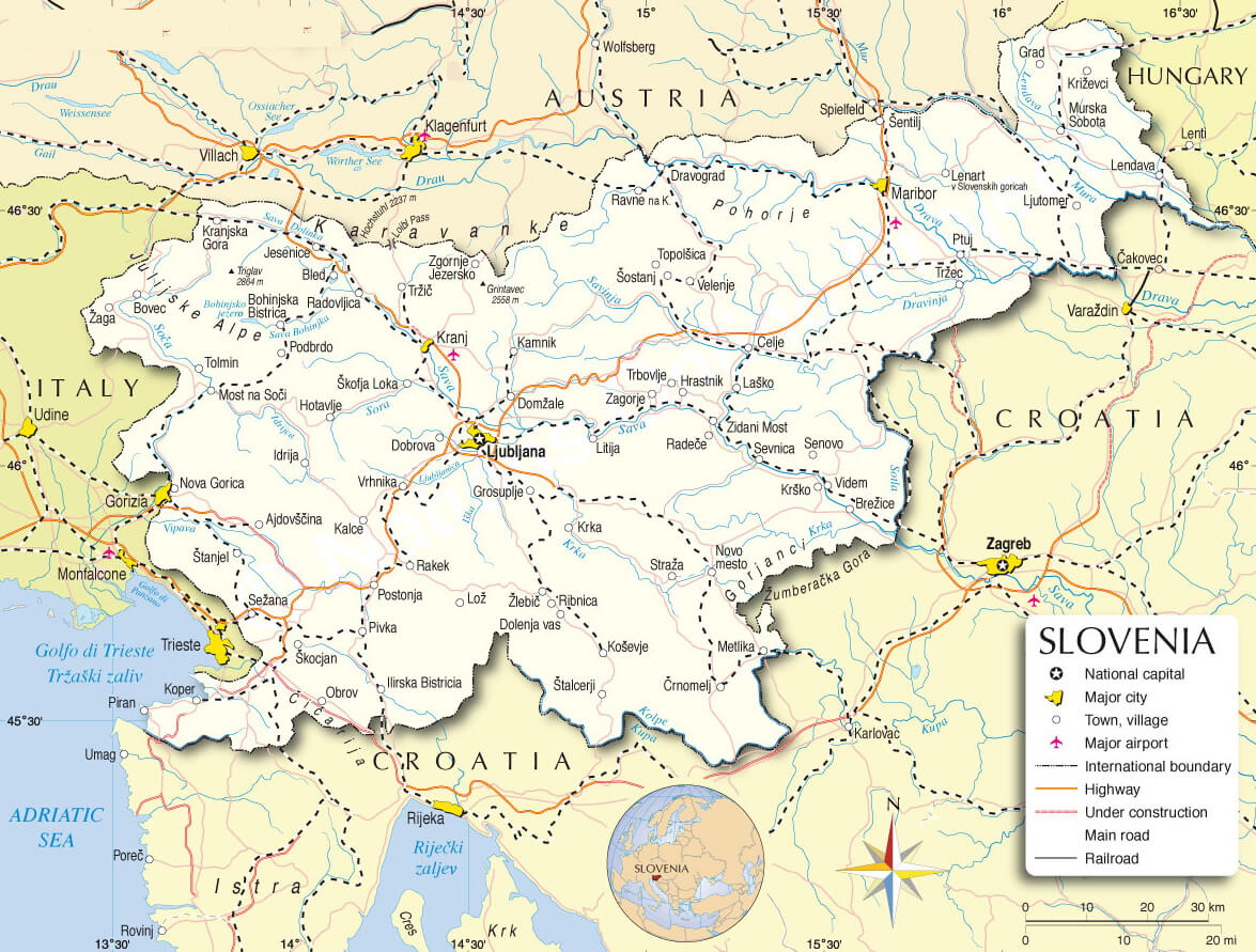 Slovenia Administrative Map