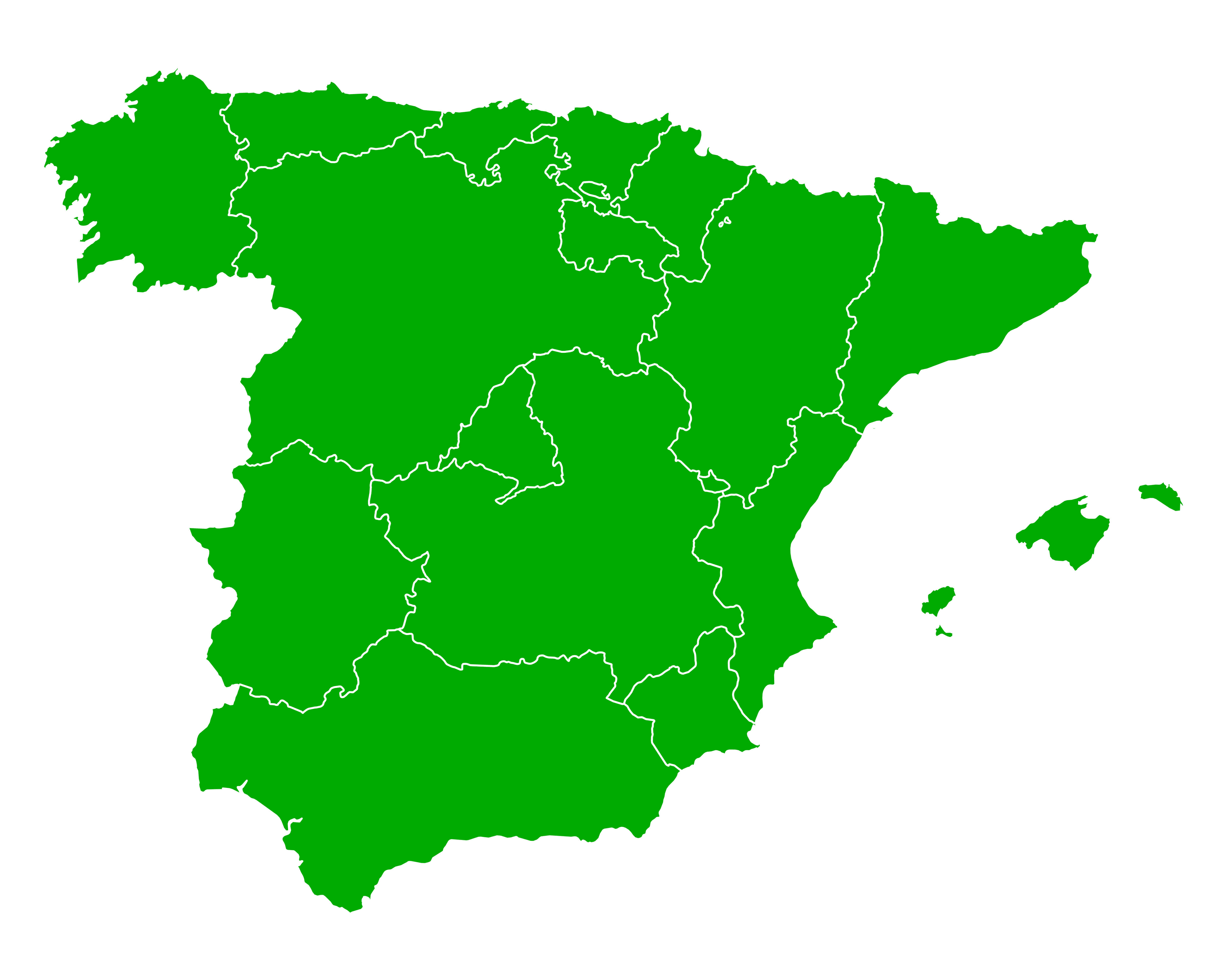 Spain blank map