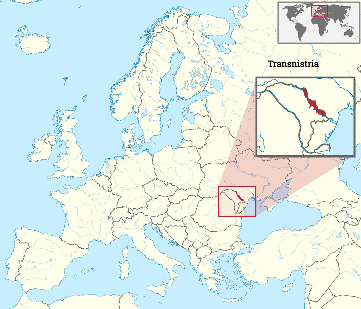 where is located Transnistria in the world