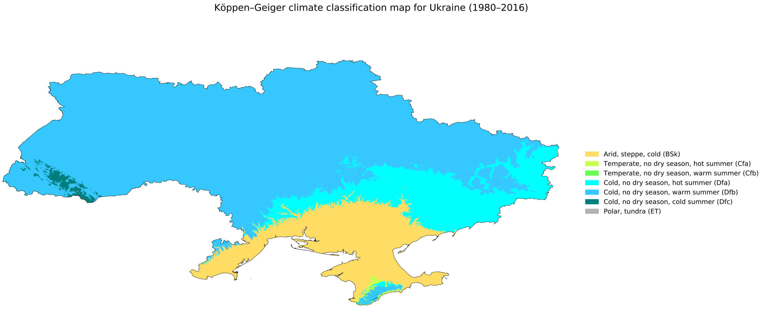 Ukraine Climate Map