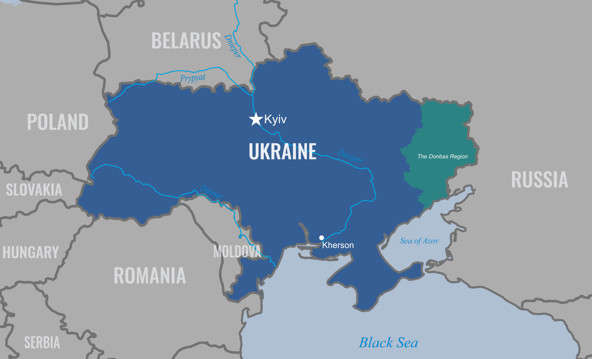 Ukraine Donbas Region Russia Map