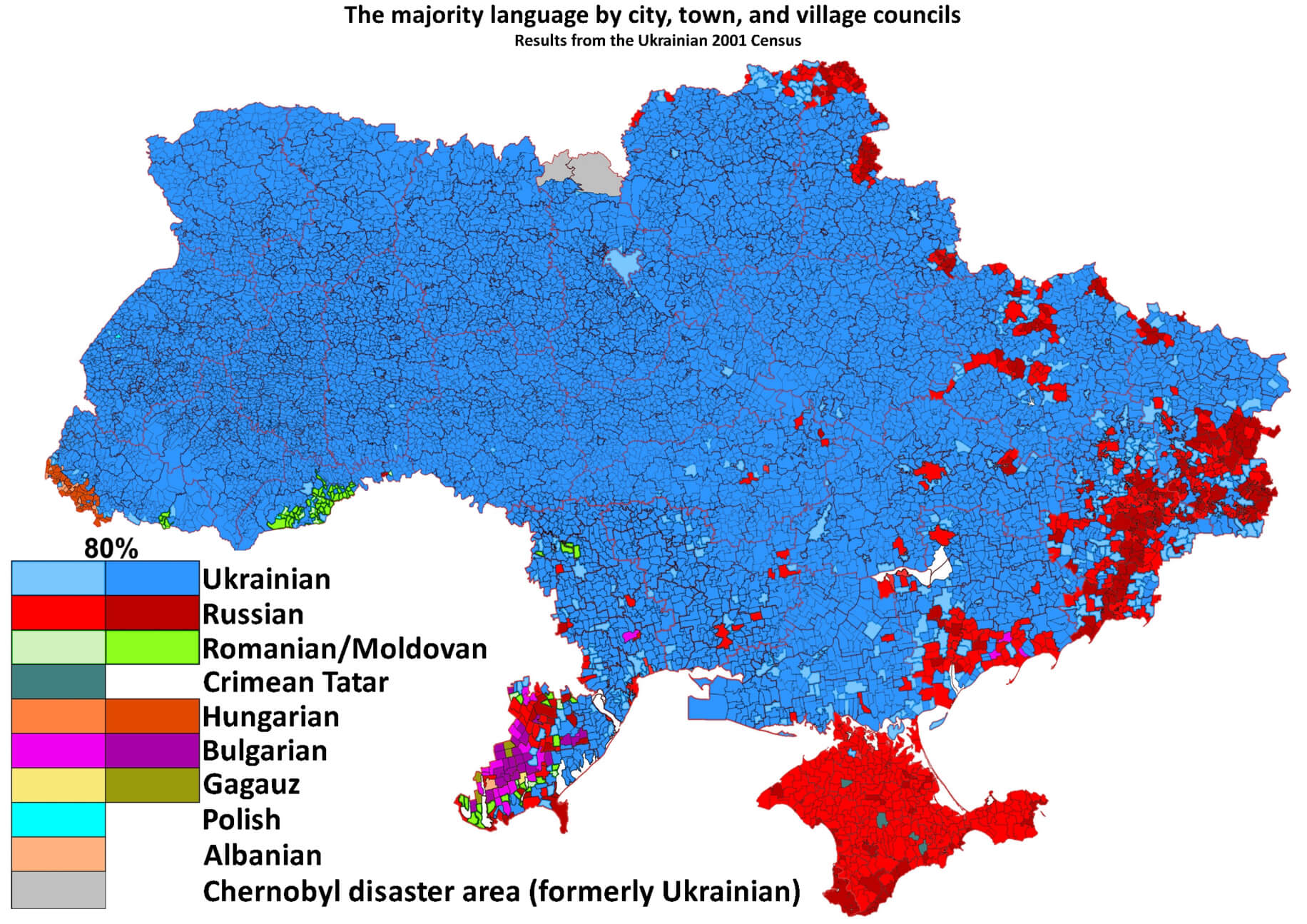 Ukraine Languages Map