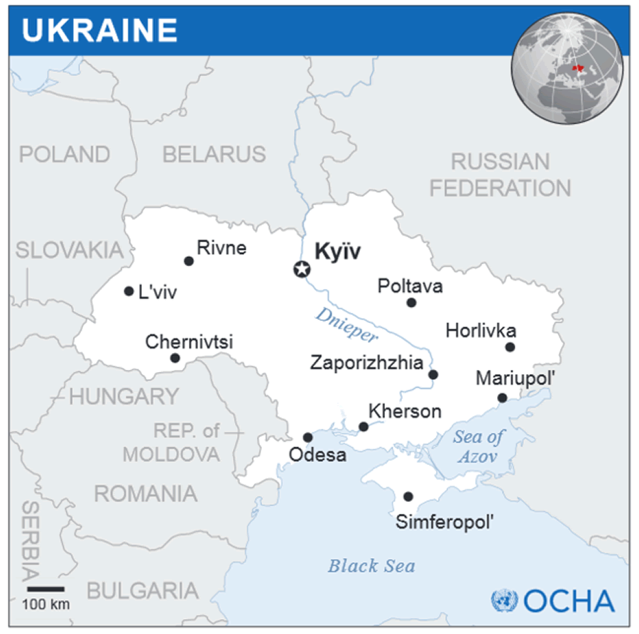 Ukraine Location Map