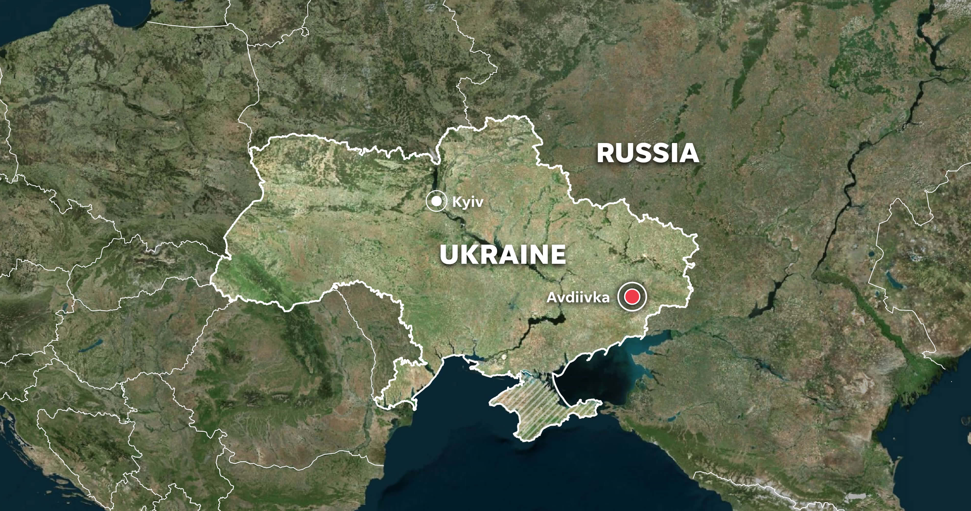 Ukraine Satellite Map