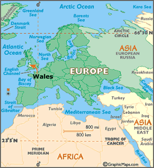 Wales Europe Map