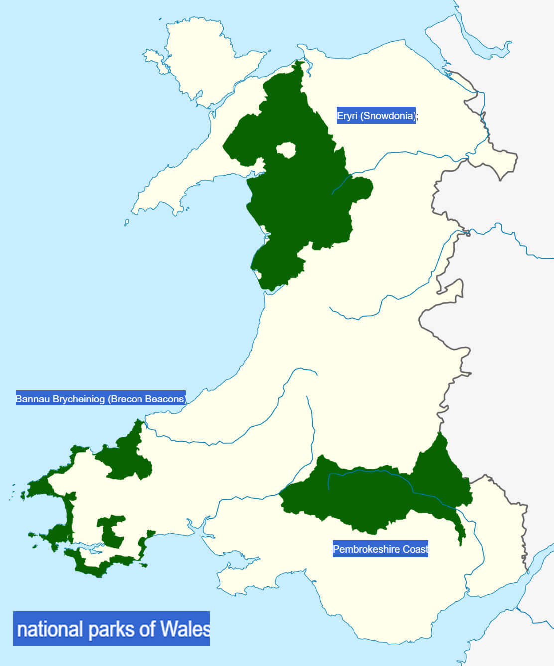 Wales National Parks Map