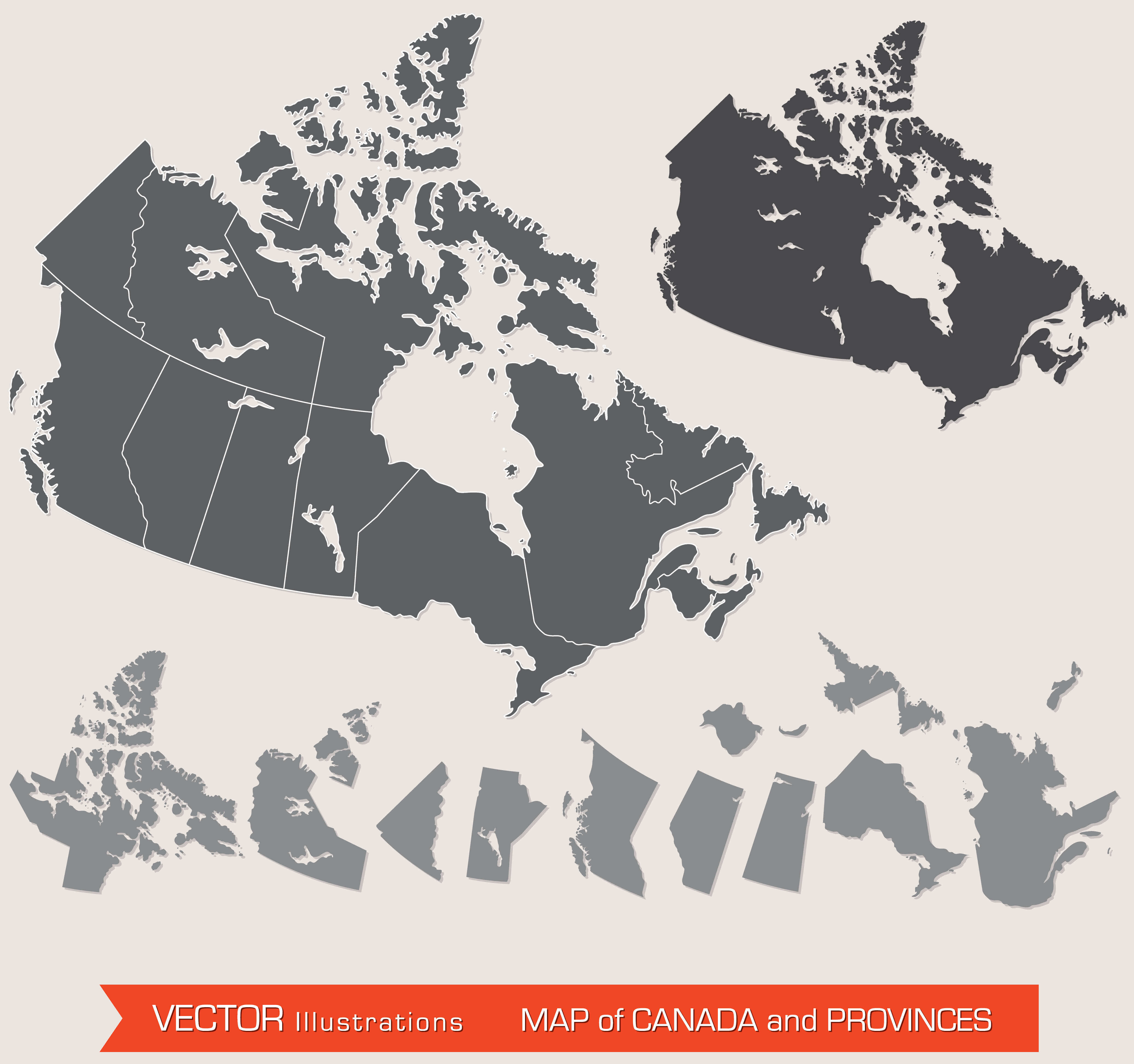 Canada territories blank map