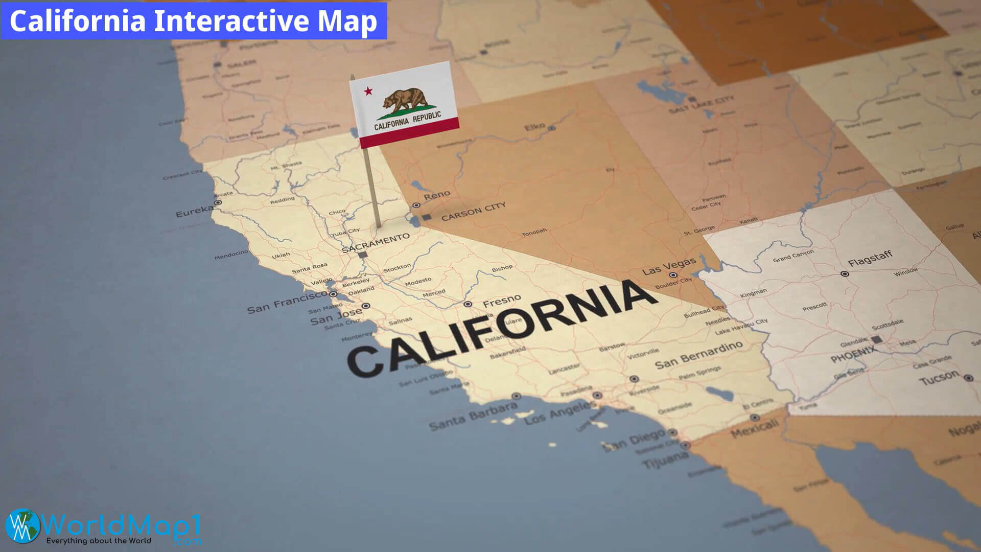 California interactive cities map