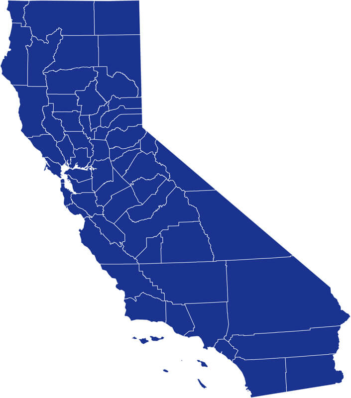 County Map of California blank