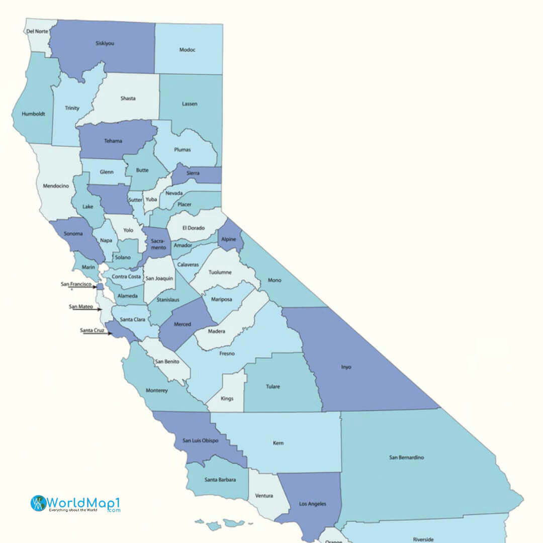 County Maps of California