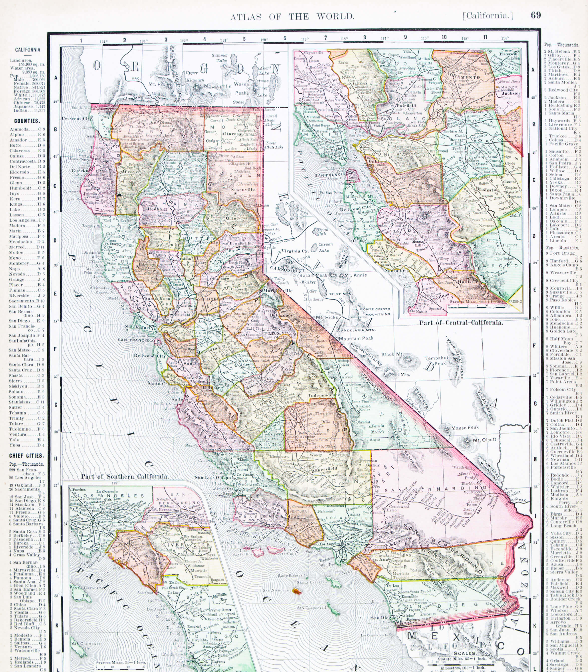 Historical California County maps