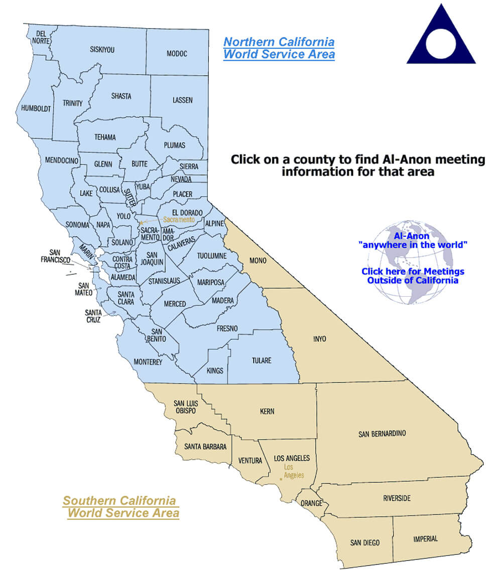 Map of California counties