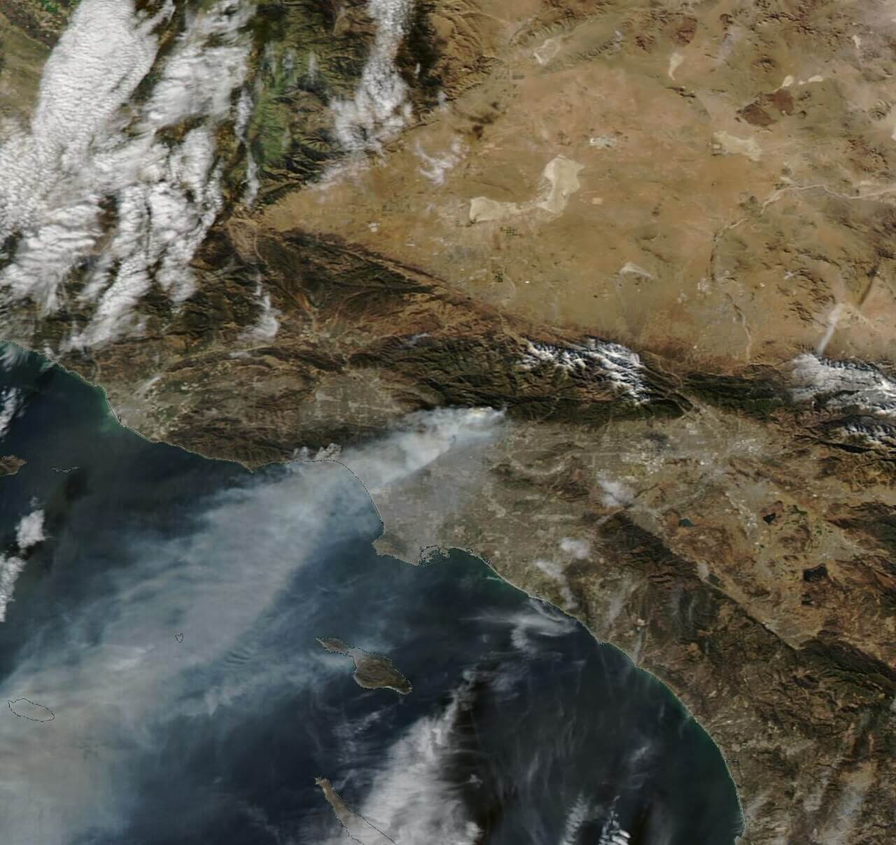 eaton fire satellite view january 8th 2025