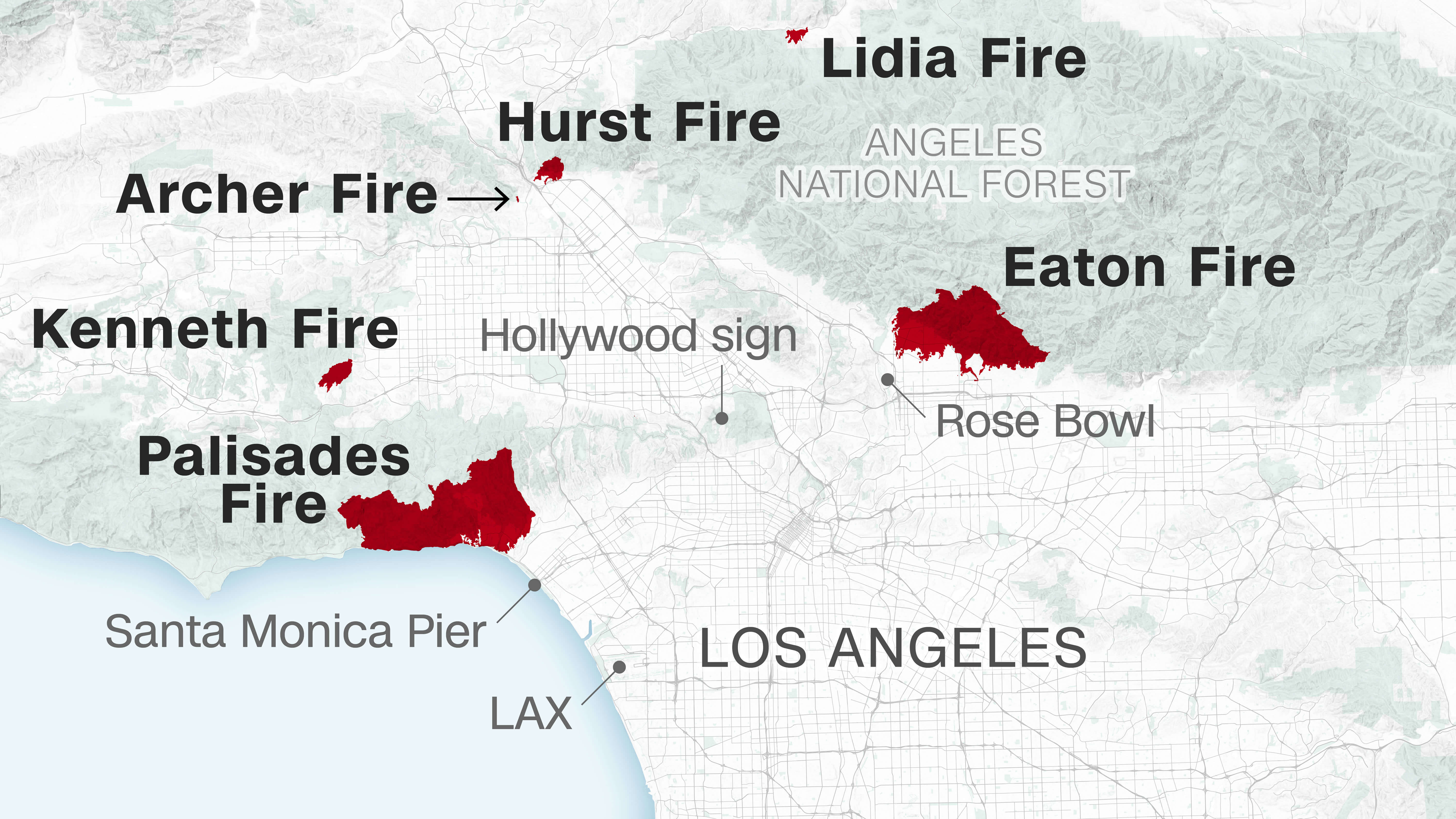 LA Wildfires 2025 Map