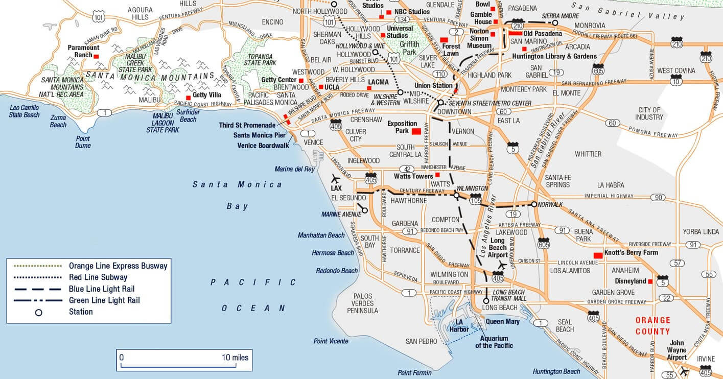 Los Angeles subway map