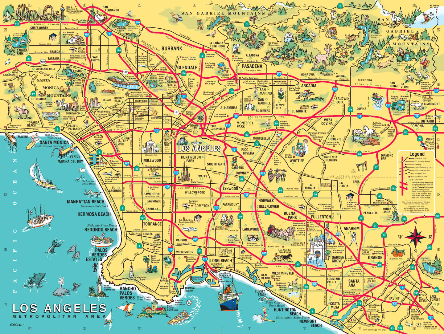 Los Angeles travel map