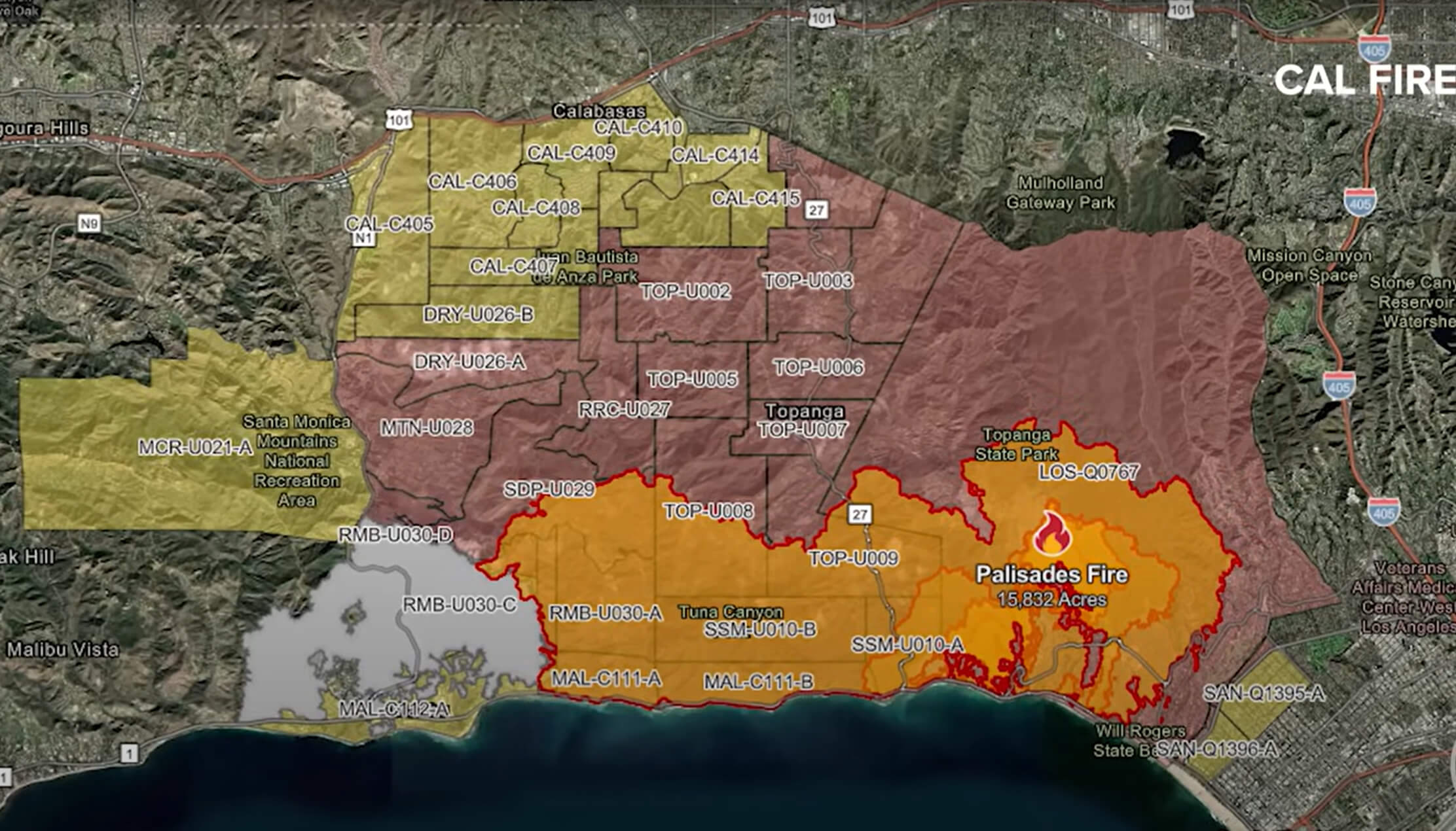 palisades wildfire California 2025