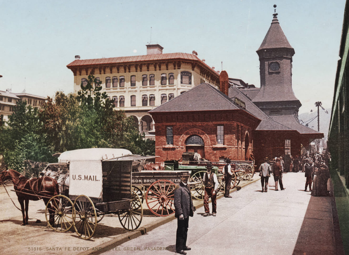 Santa Fe Depot in Los Angeles, 1900