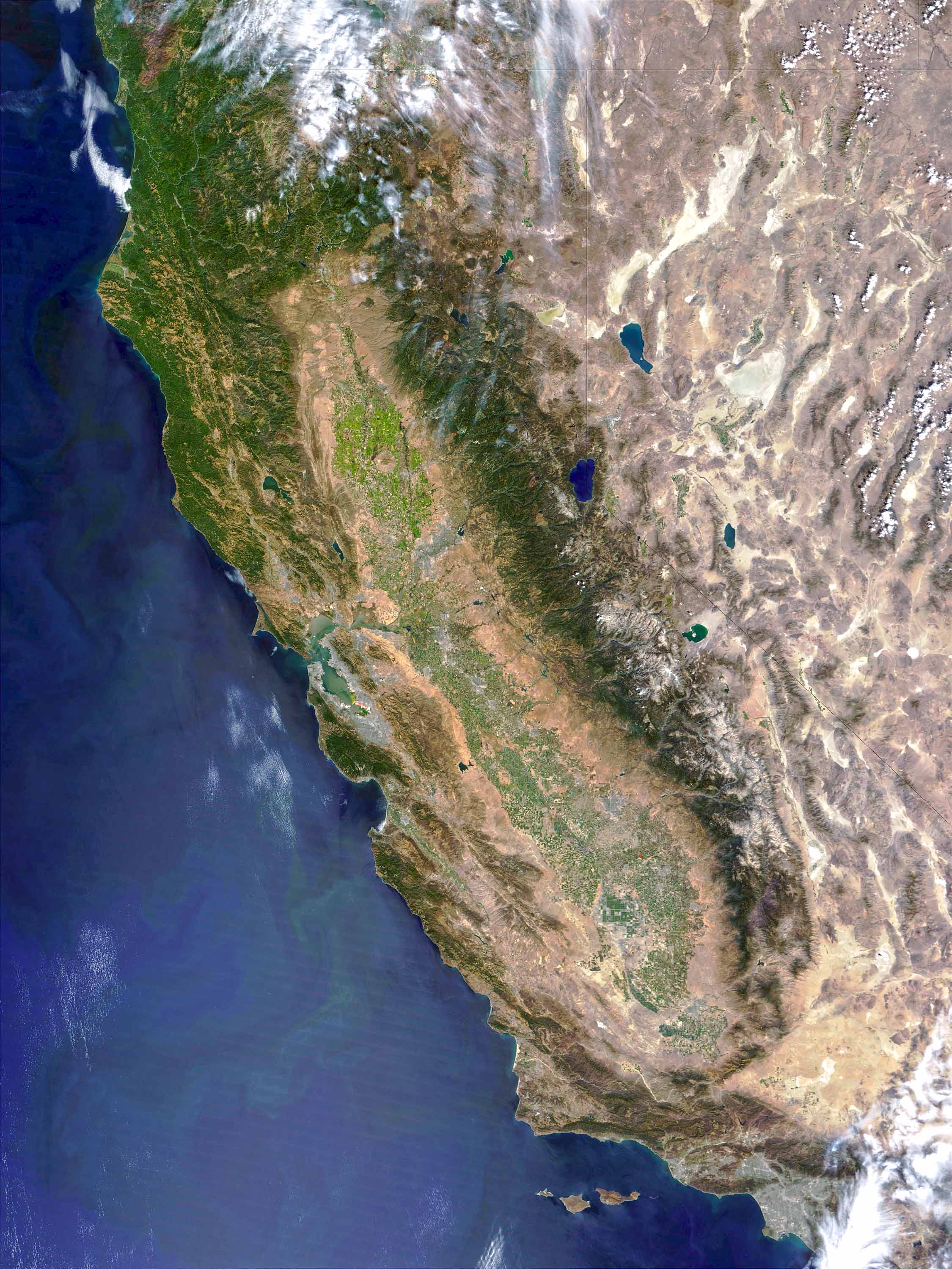 California earth satellite map