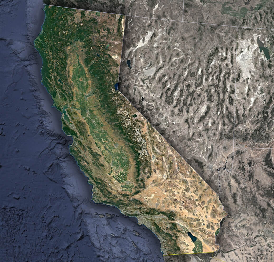 California satellite image