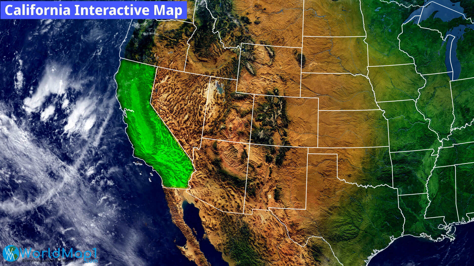 California Satellite Map: A Detailed View