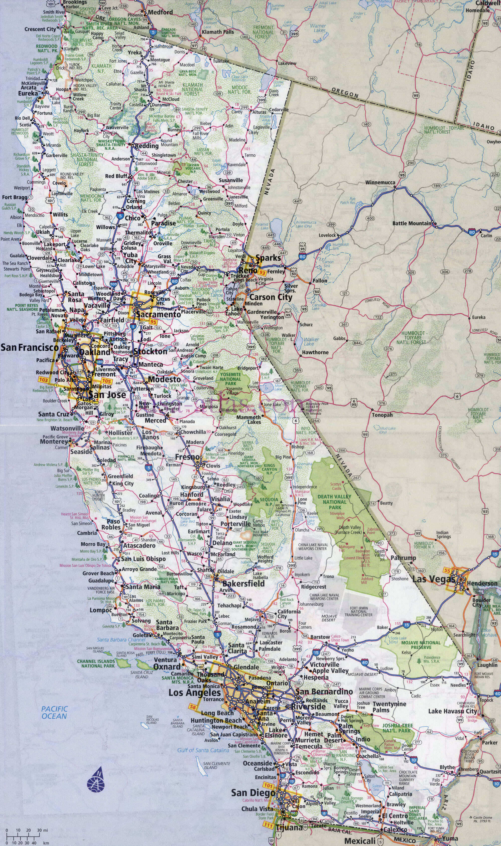 California highways Map