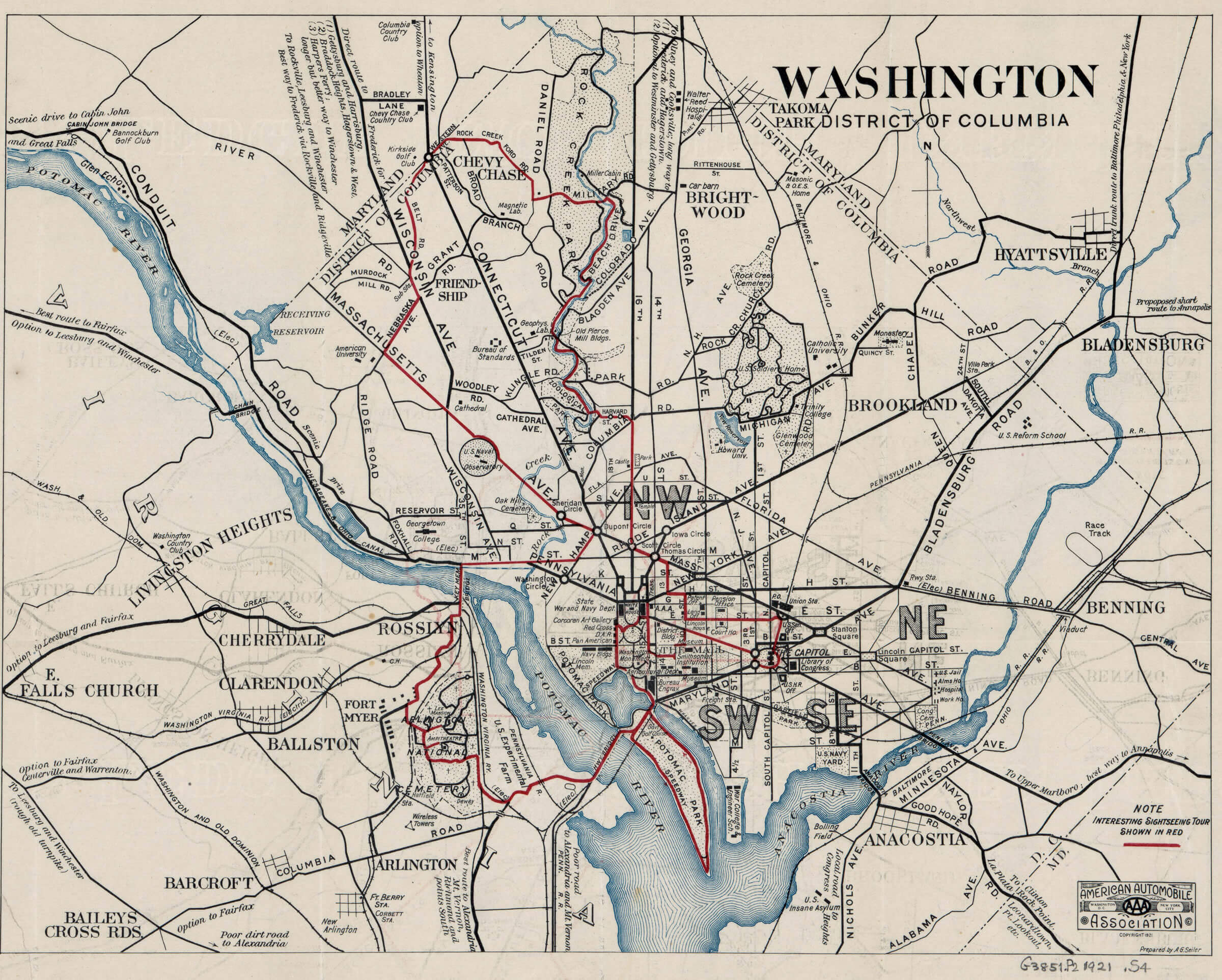 District of Columbia Historical Map