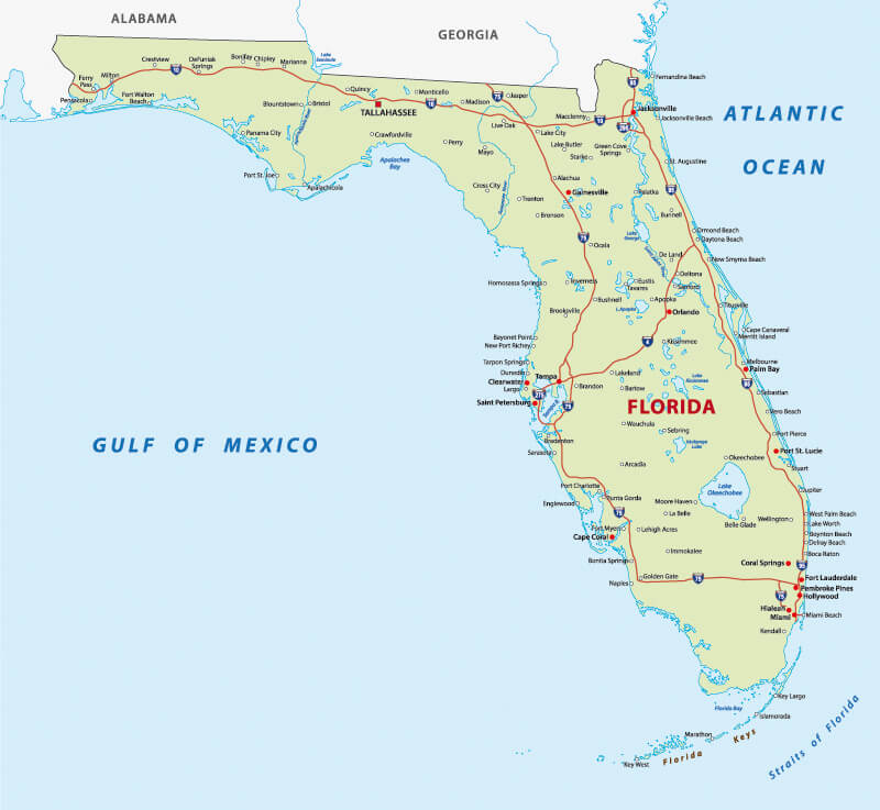 Florida Interstate Highway Map