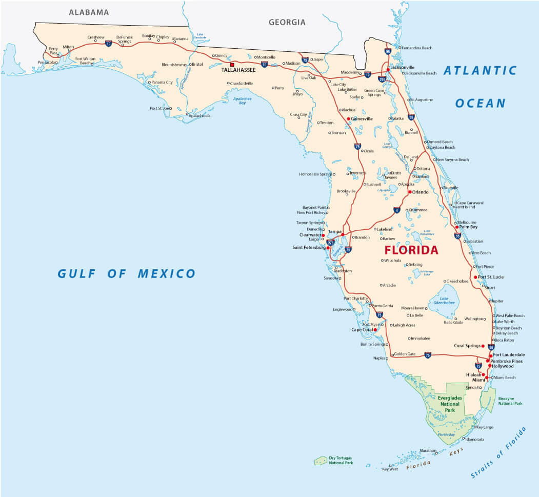 Florida National Parks Map