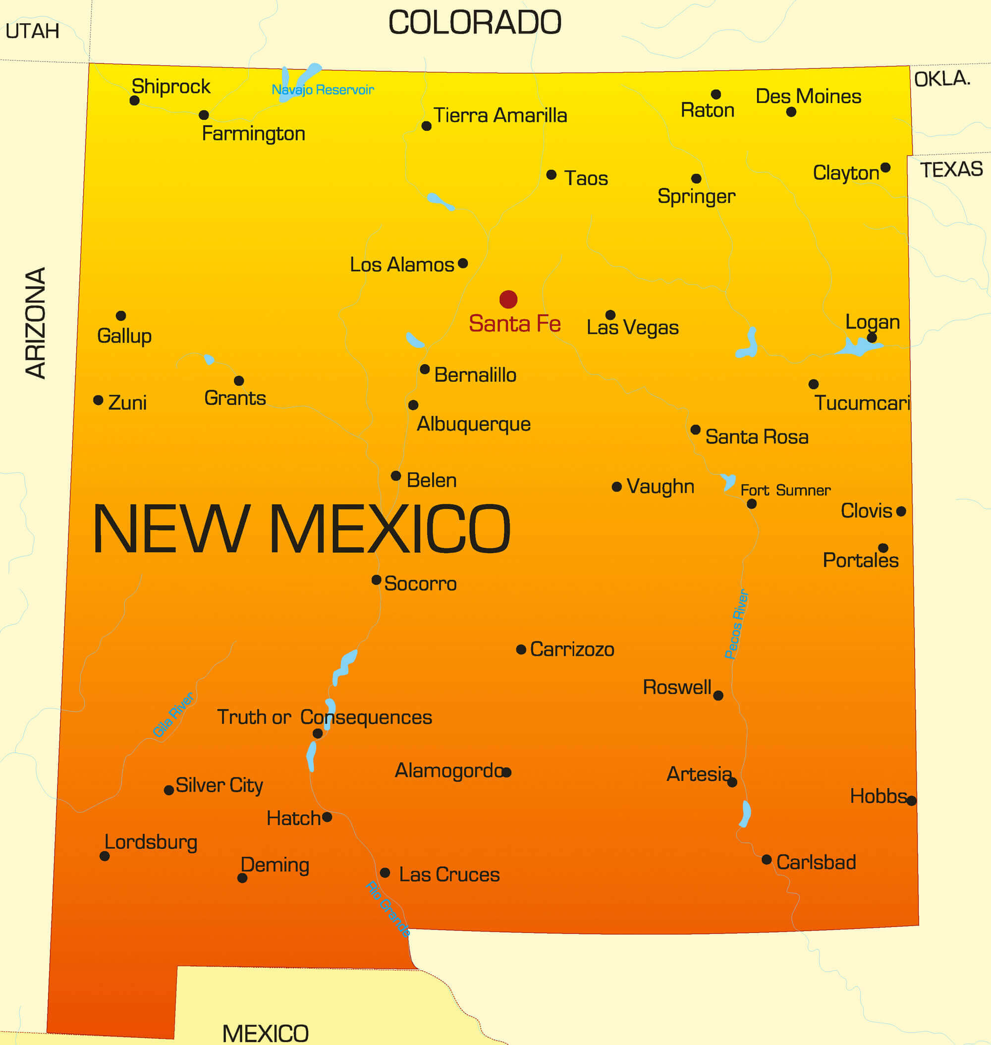 New Mexico Map