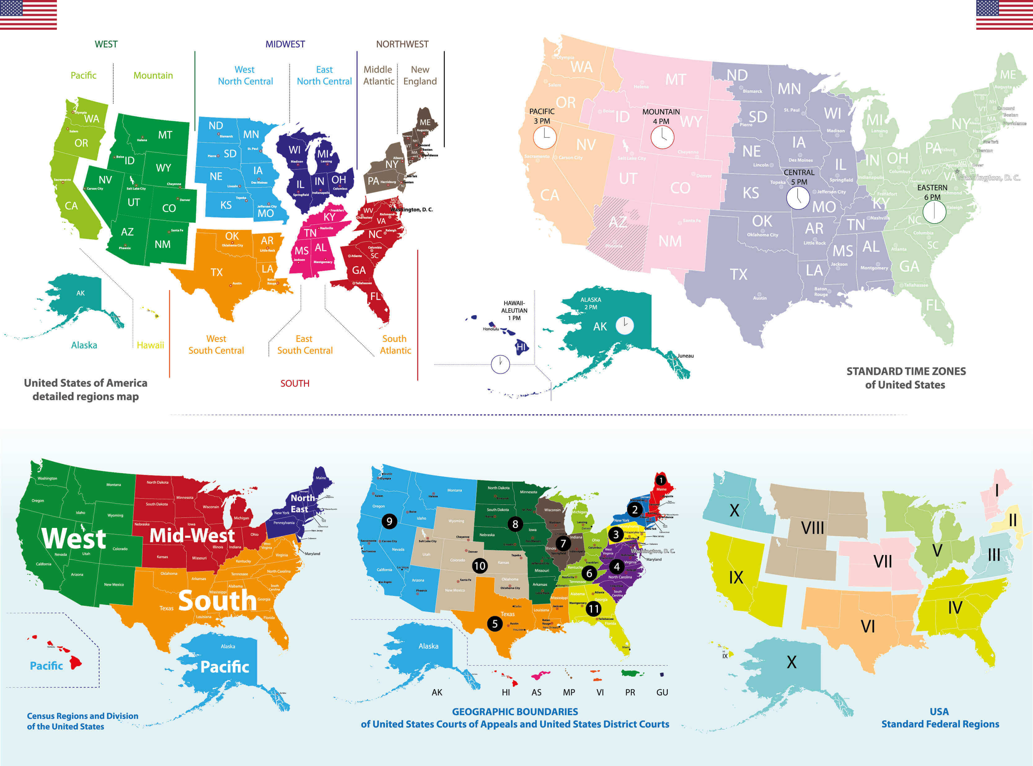 Time Zone Map of the United States