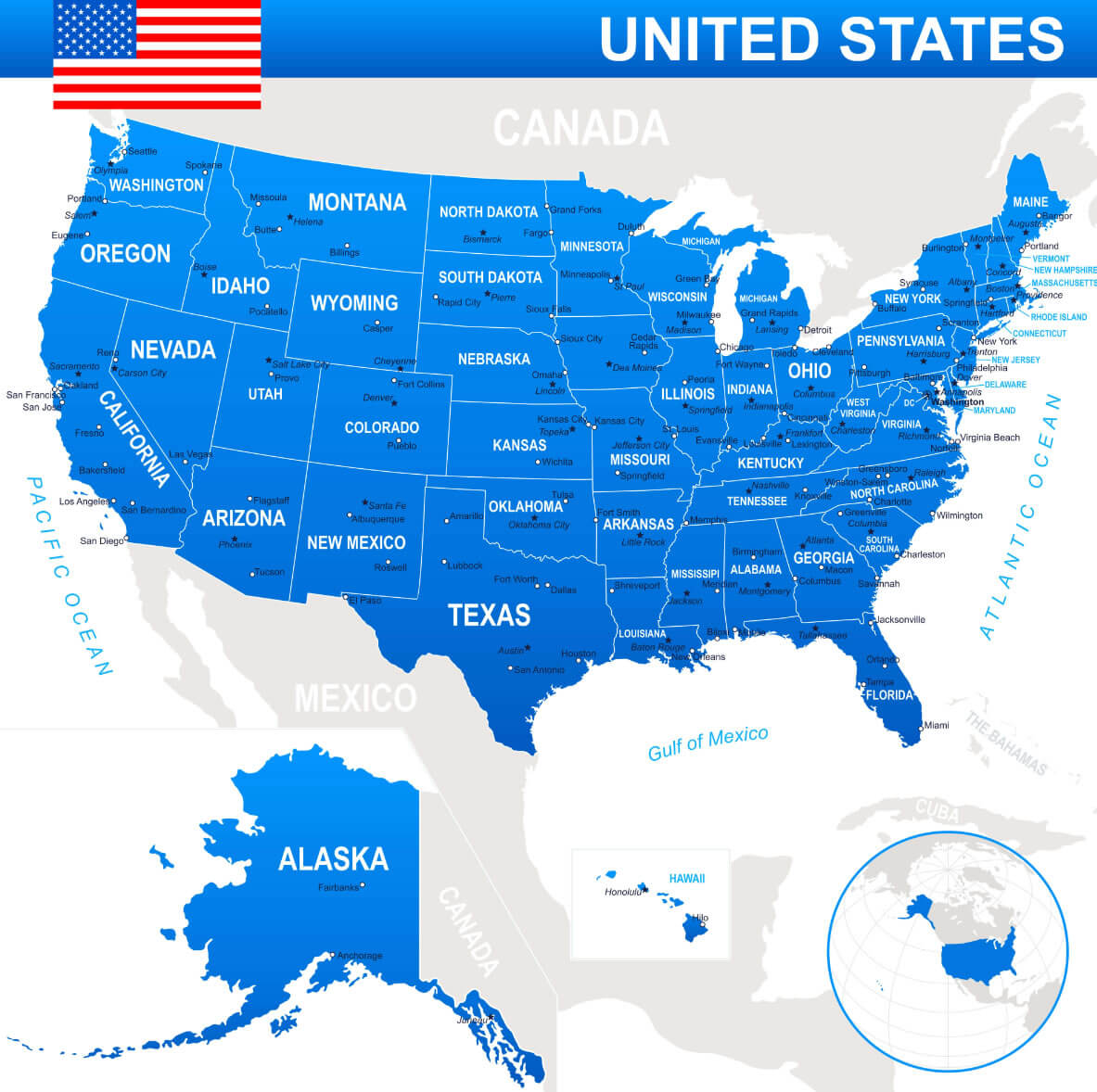 US States Map