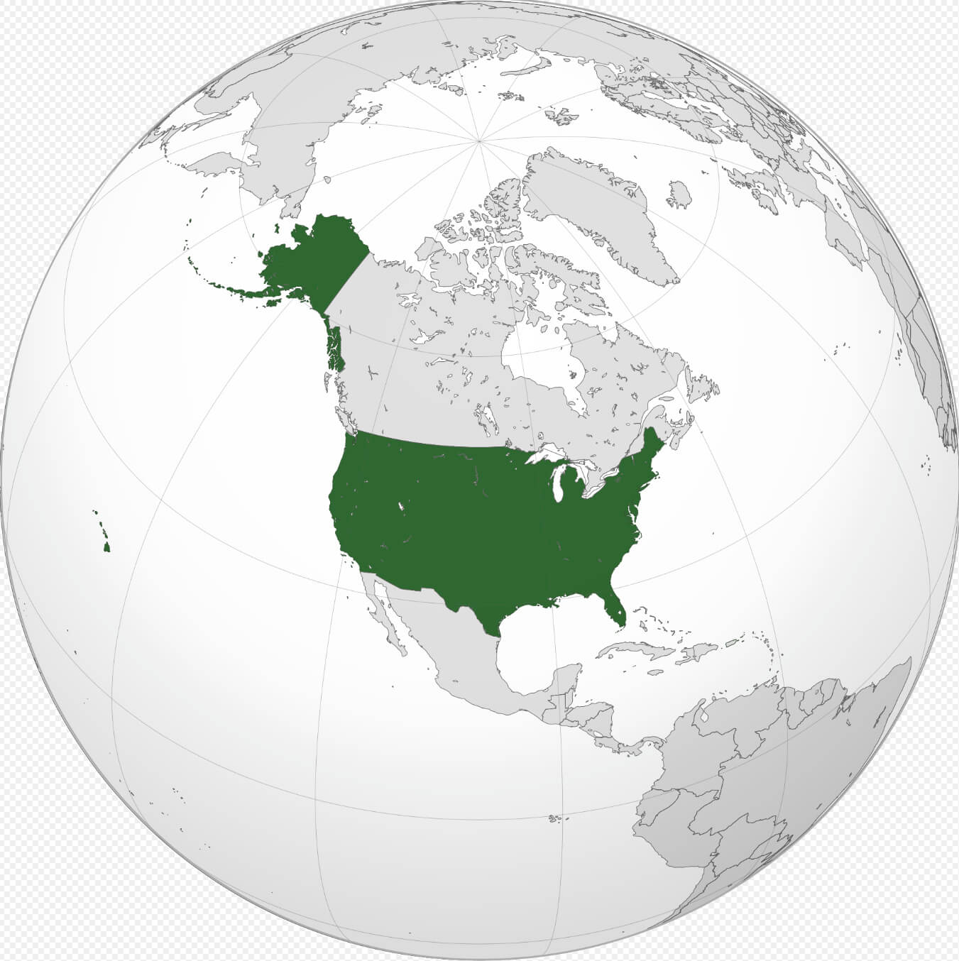 Where is located the United States on the World Map