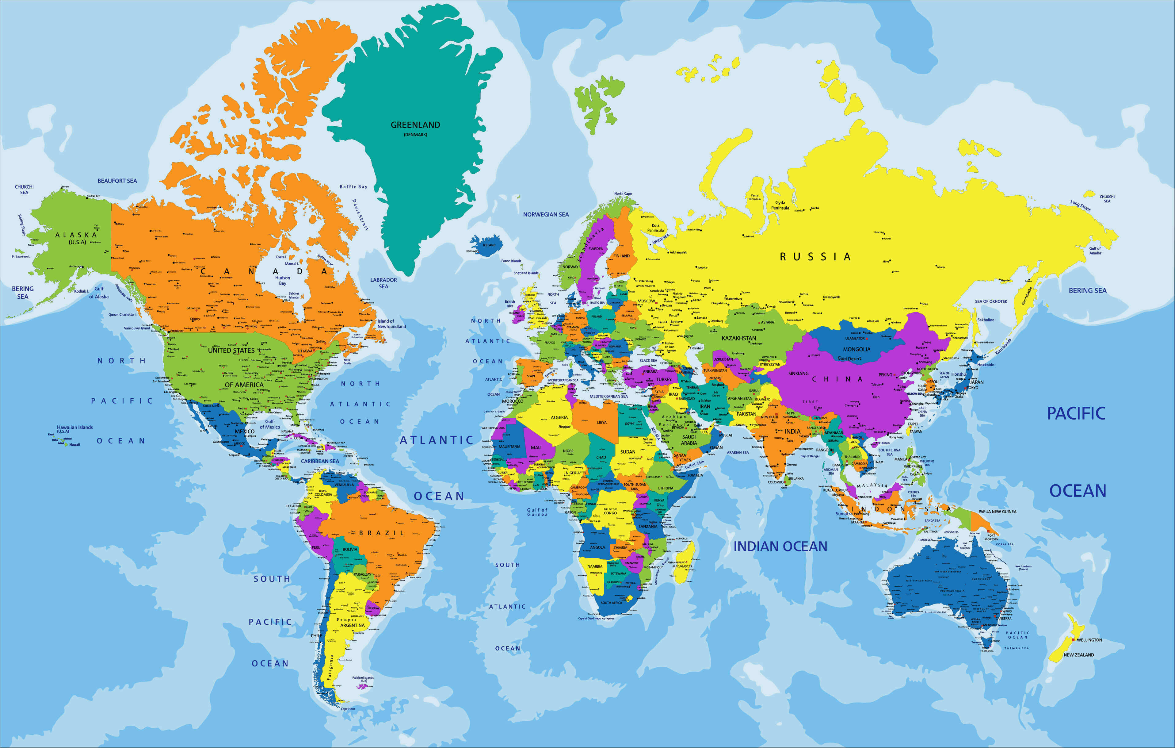 World Political Map Hd