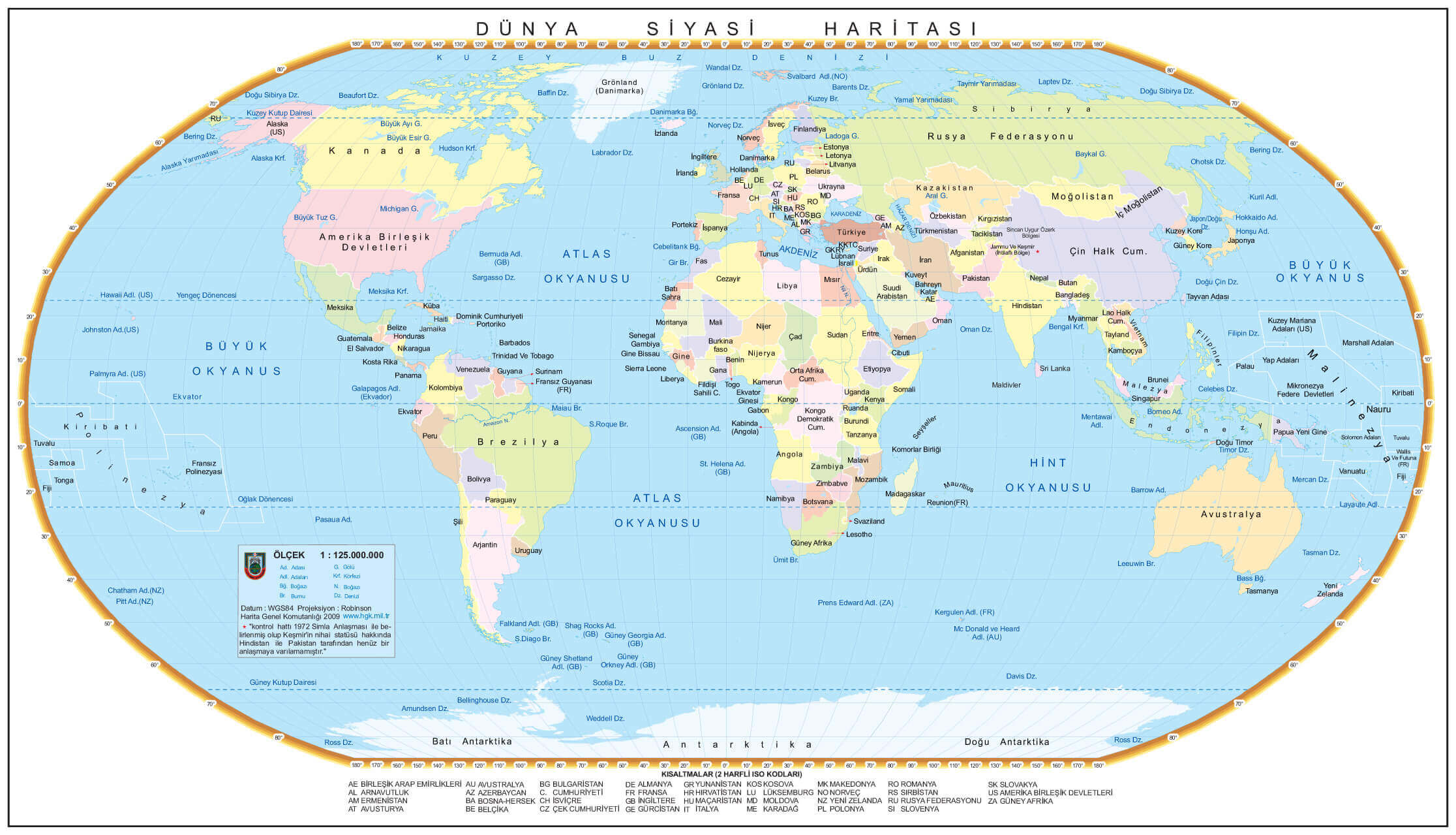 World Political Map: Countries and Continents