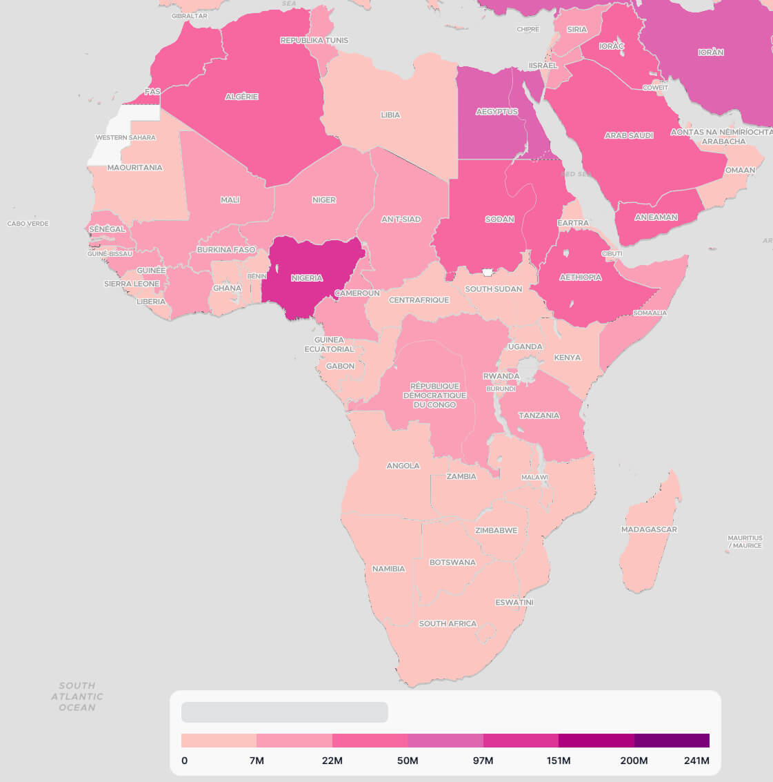 Muslim Population Map in Africa