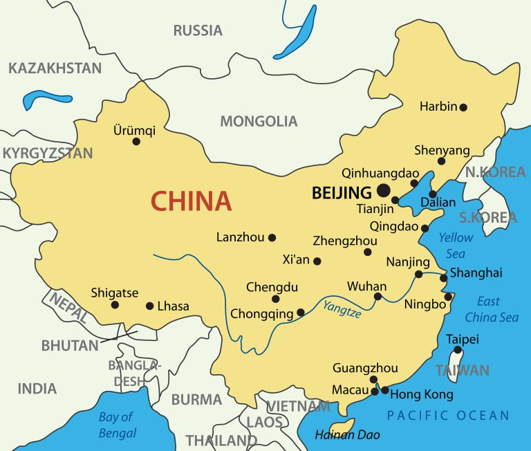 Peoples republic of china map