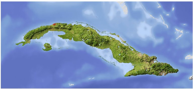 Cuba satellite map