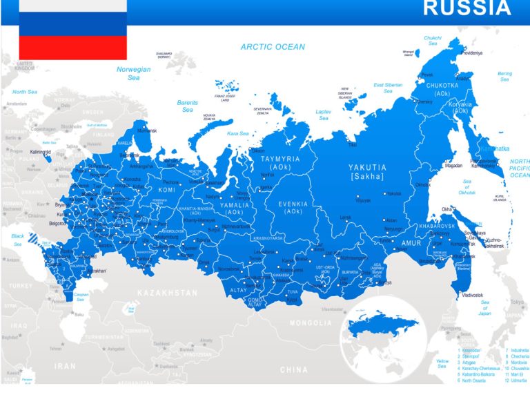 Russia provinces map