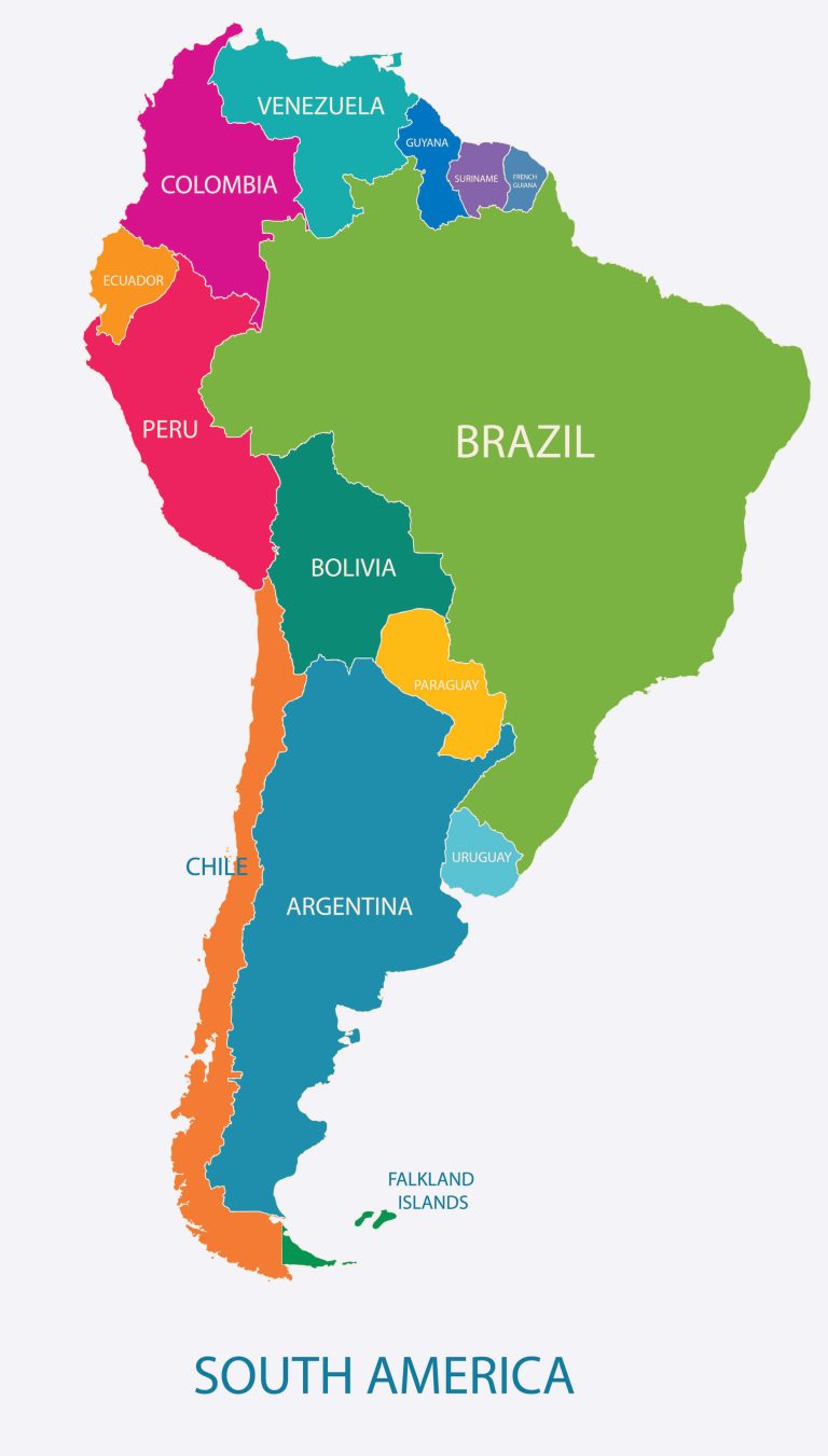 Map of Argentina South America